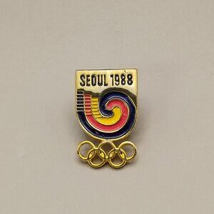 Seoul Summer Olympics South Korea 1988 lapel pin commemorative official logo